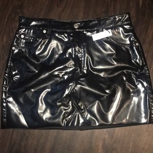 Faux Leather Mini Skirt
